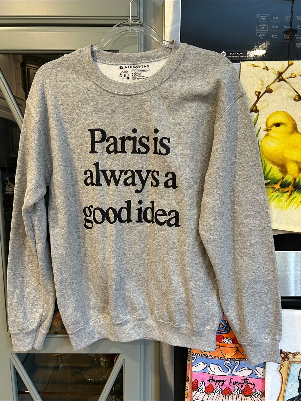 Oversized 'Paris Is Always a Good Idea' Crewneck Sweatshirt